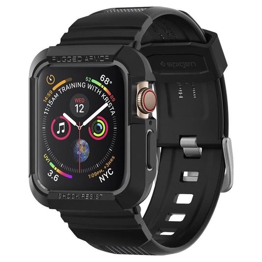 Ovitek Spigen Rugged Armor Pro za Apple Watch 44mm Series, Črn 062CS25324