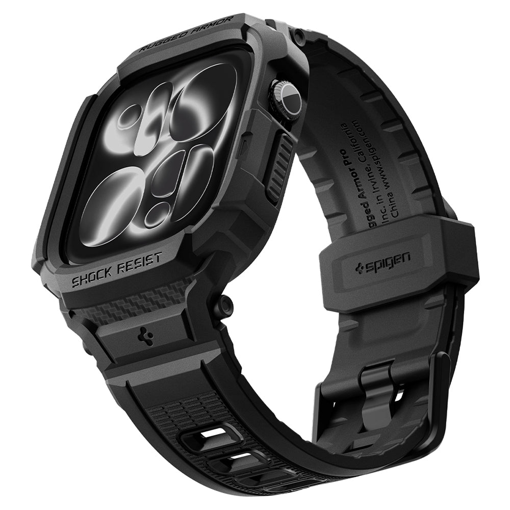 Ovitek Spigen Rugged Armor Pro za Apple Watch Series 12 46mm, mat črn ACS11894