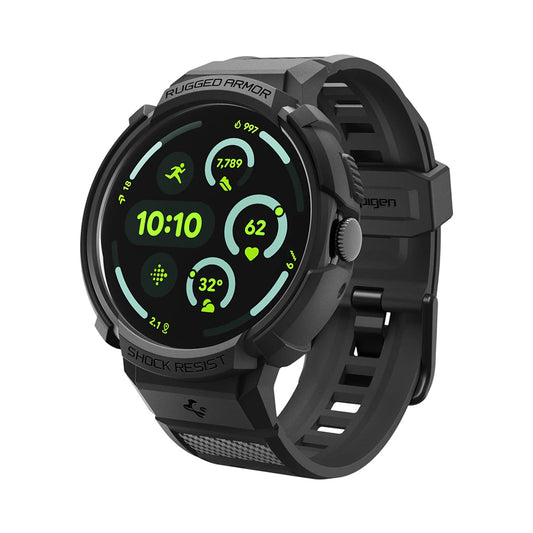 Ovitek Spigen Rugged Armor Pro za Google Pixel Watch 41mm Series, Črn ACS09484