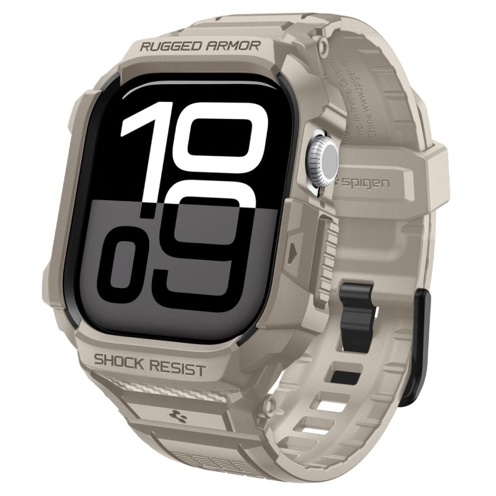Ovitek Spigen Rugged Armor Pro V2 za Apple Watch Series 10 / 11 46mm, Bež ACS10506
