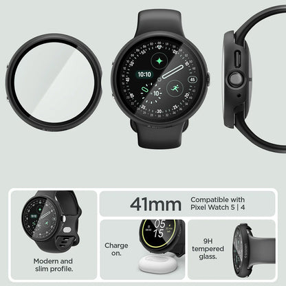 Ohišje Spigen Thin Fit 360 za Google Pixel Watch 41 mm Series, črno ACS11750