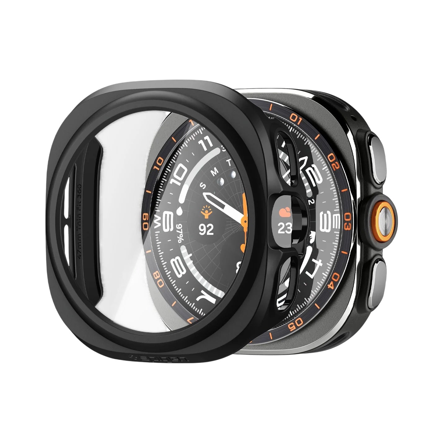 Ovitek Spigen Thin Fit 360 za Samsung Galaxy Watch Ultra2, Črn ACS11609