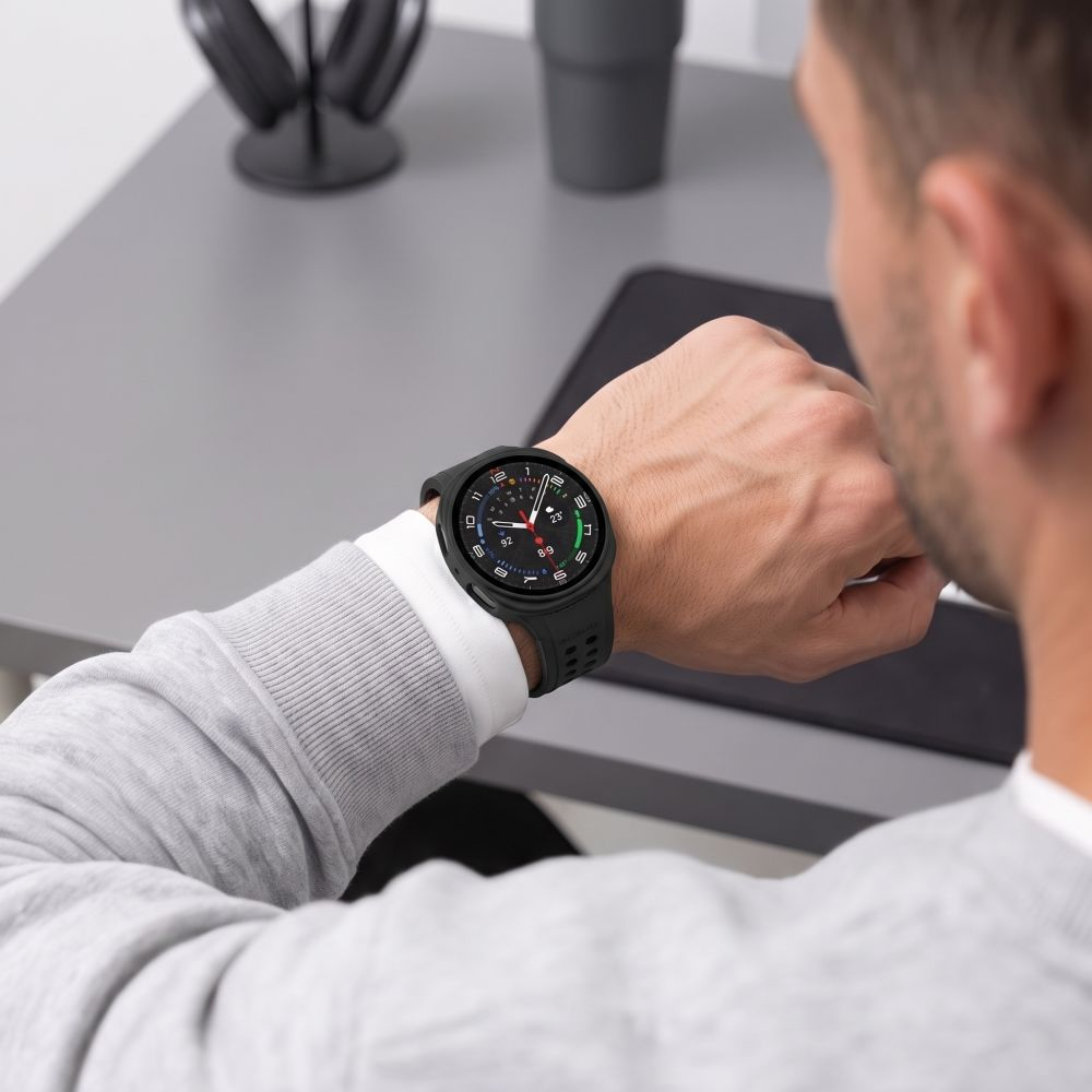 Ovitek Tech-Protect Defense za Samsung Galaxy Watch 9 / Watch8 44mm, komplet 2 kosa, črna / prozorna
