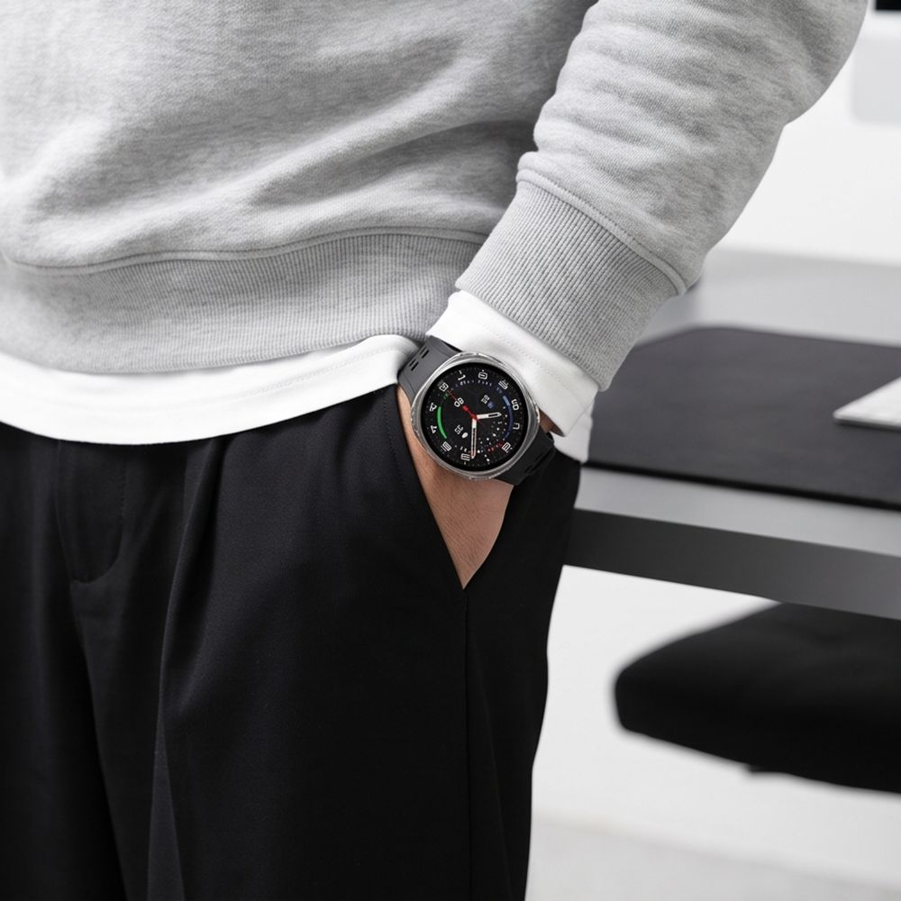 Ovitek Tech-Protect Defense za Samsung Galaxy Watch 9 / Watch8 44mm, komplet 2 kosa, črna / prozorna