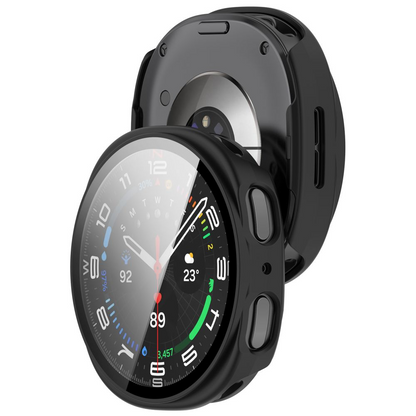 Ovitek Tech-Protect Defense za Samsung Galaxy Watch 9 / Watch8 44mm, komplet 2 kosa, črna / prozorna