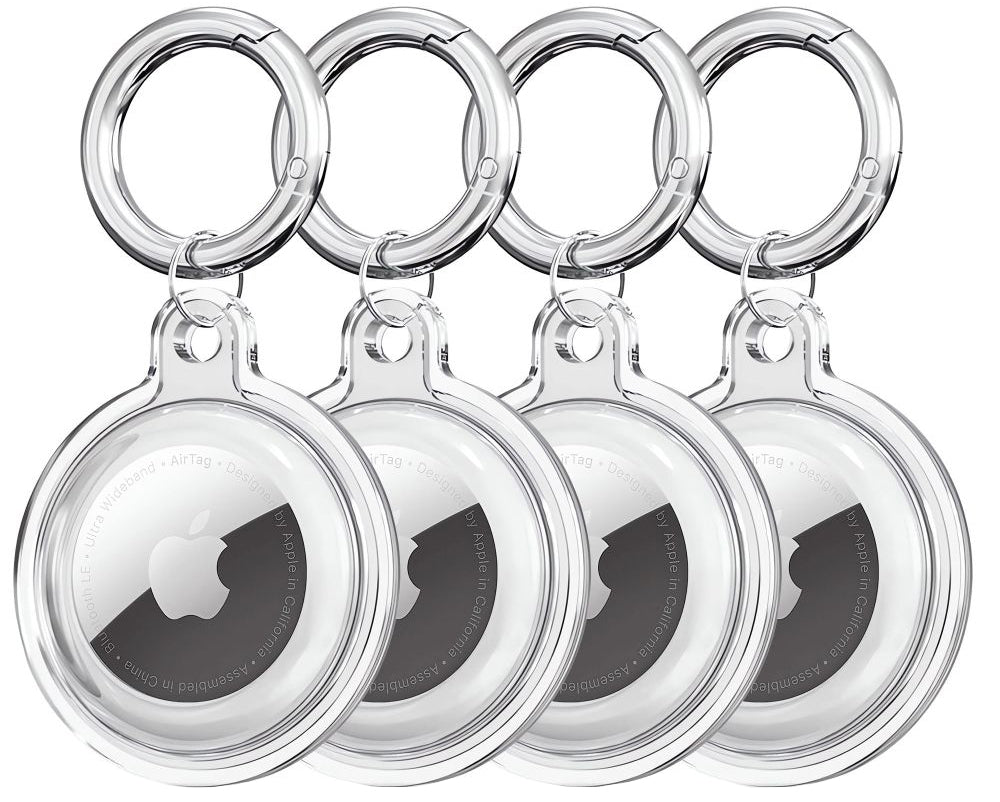 Ovitek Tech-Protect Icon za Apple AirTag, Set 4 kosov, Prozoren