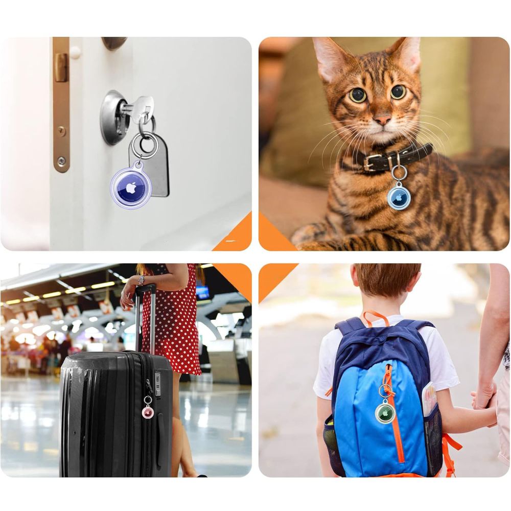 Ovitek Tech-Protect Icon za Apple AirTag, Set 4 kosov, Prozoren