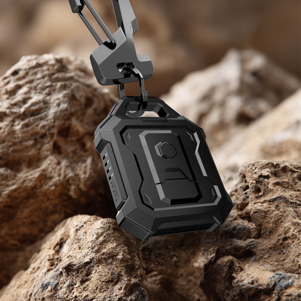 Ovitek Tech-Protect Kevlar Pro za Apple AirTag, Črn
