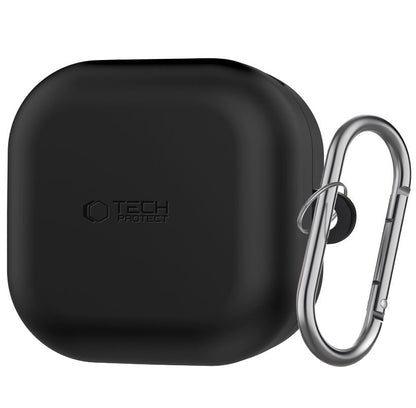 Ovitek Tech-Protect Silicone Hook za Samsung Galaxy Buds4 / Buds4 Pro, Črn