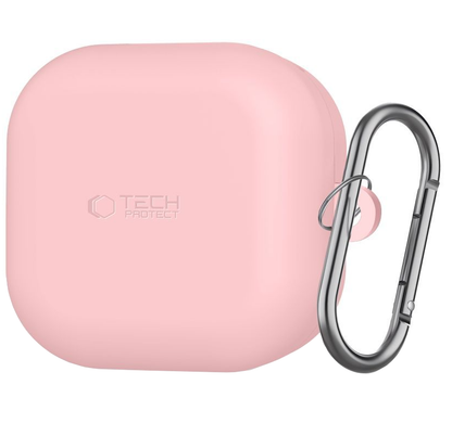 Ovitek Tech-Protect Silicone Hook za Samsung Galaxy Buds4 / Buds4 Pro, Roza