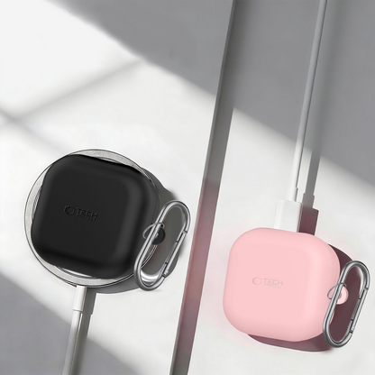 Ovitek Tech-Protect Silicone Hook za Samsung Galaxy Buds4 / Buds4 Pro, Roza