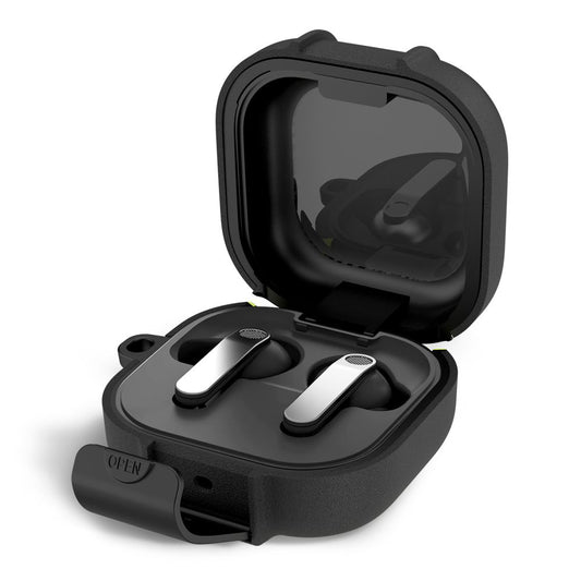 Ovitek Tech-Protect Slim Hook za Samsung Galaxy Buds4 / Buds4 Pro, Črn