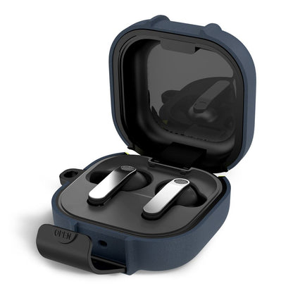Ovitek Tech-Protect Slim Hook za Samsung Galaxy Buds4 / Buds4 Pro, Mornarsko modra