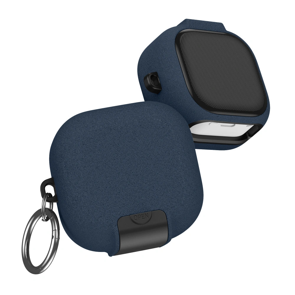Ovitek Tech-Protect Slim Hook za Samsung Galaxy Buds4 / Buds4 Pro, Mornarsko modra