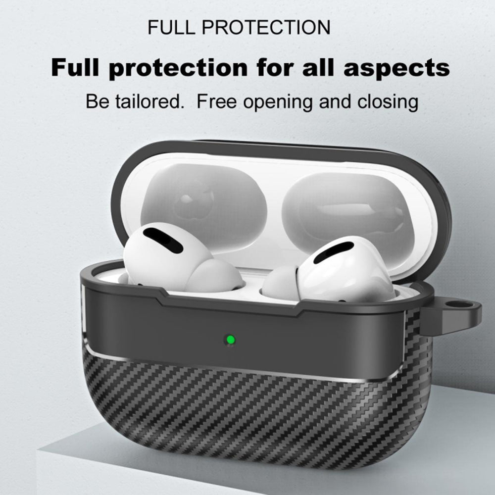Ovitek Techsuit CarbonFiber za Apple AirPods Pro 3, črn