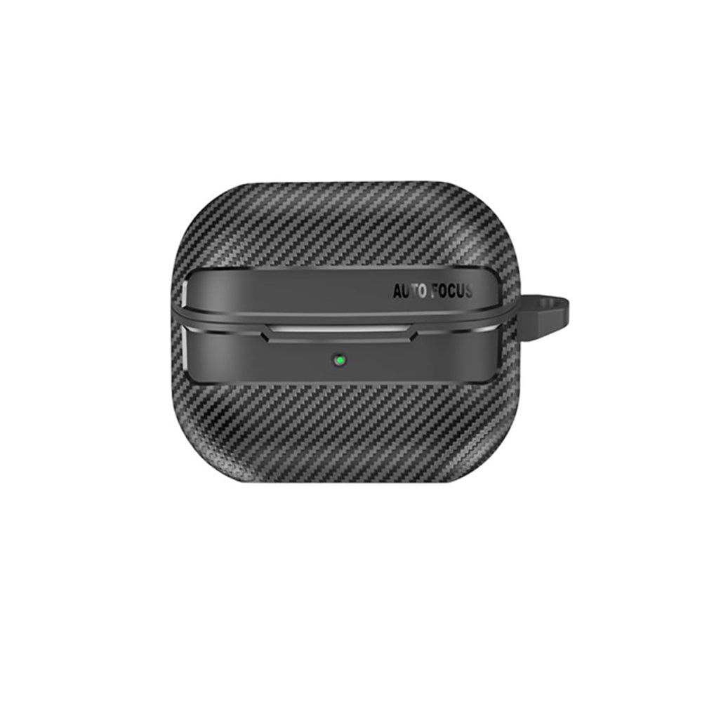 Ovitek Techsuit CarbonFiber za Samsung Galaxy Buds3 FE / Buds3 Pro / Buds3, Črn