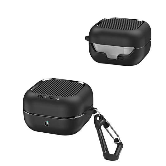 Ovitek Techsuit CarbonFiber za Samsung Galaxy Buds4 / Buds4 Pro, črn