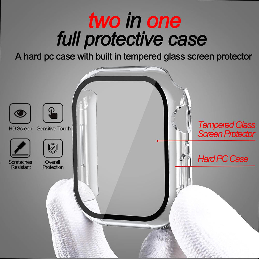 Ovitek Techsuit Defense360 Pro za Apple Watch 7 41mm serijo, Prozoren