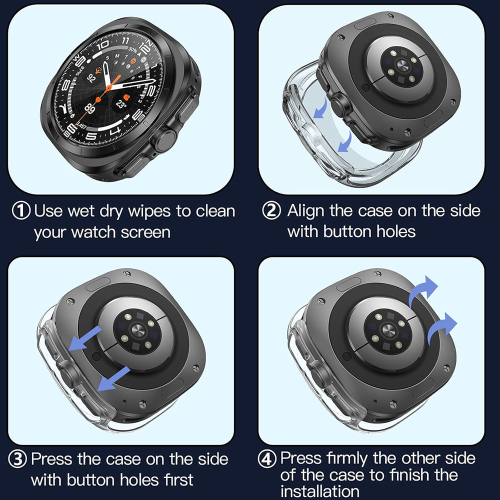 Ovitek Techsuit Defense360 Pro za Samsung Galaxy Watch Ultra, Prozoren