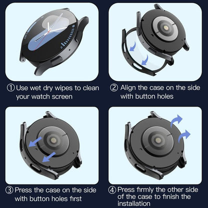 Ovitek Techsuit Defense360 Pro za Samsung Galaxy Watch7 44mm, črn