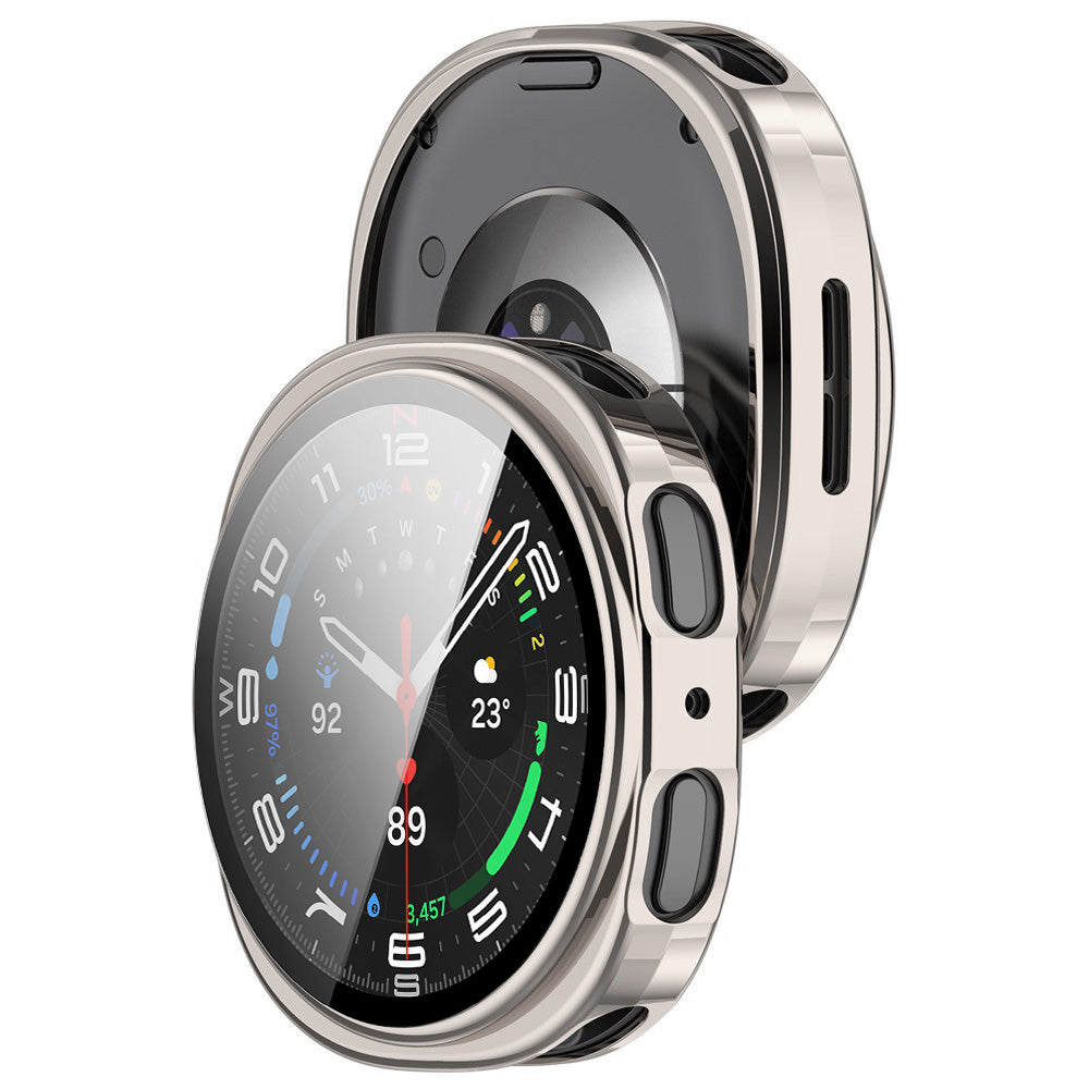 Ovitek Techsuit Defense360 Pro za Samsung Galaxy Watch8 44mm, biserno srebrn