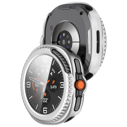 Ovitek Techsuit Defense360 Pro za Samsung Galaxy Watch8 Classic, srebrn