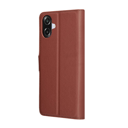 Ovitek za Samsung Galaxy A07 4G A075, Techsuit, usnjen folio, rjav