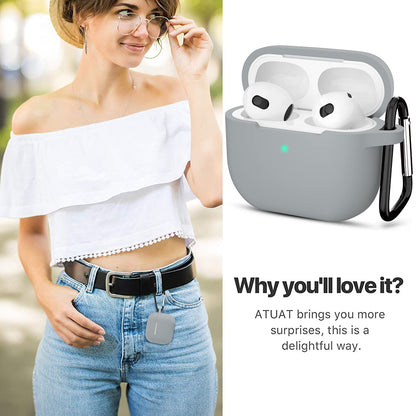 Ovitek Techsuit Silicone za Apple AirPods 3, Siva