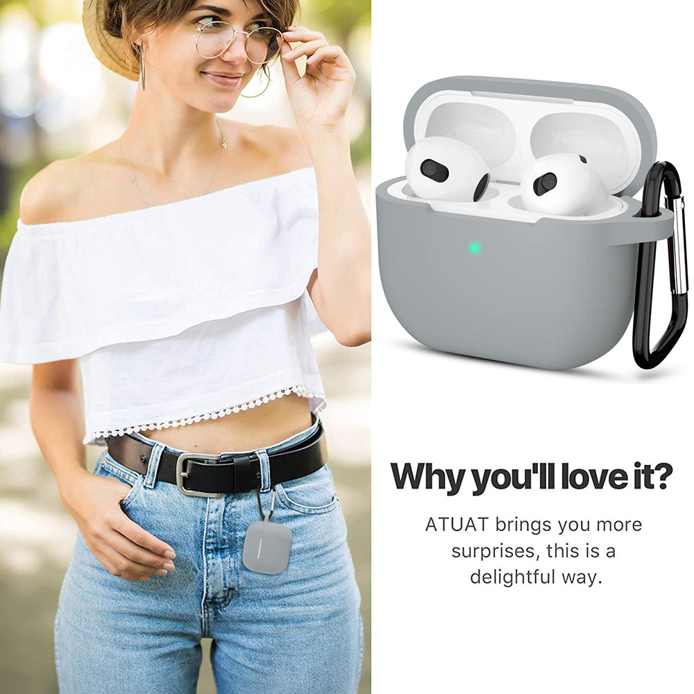 Ovitek Techsuit Silikon za Apple AirPods 3, vijoličen