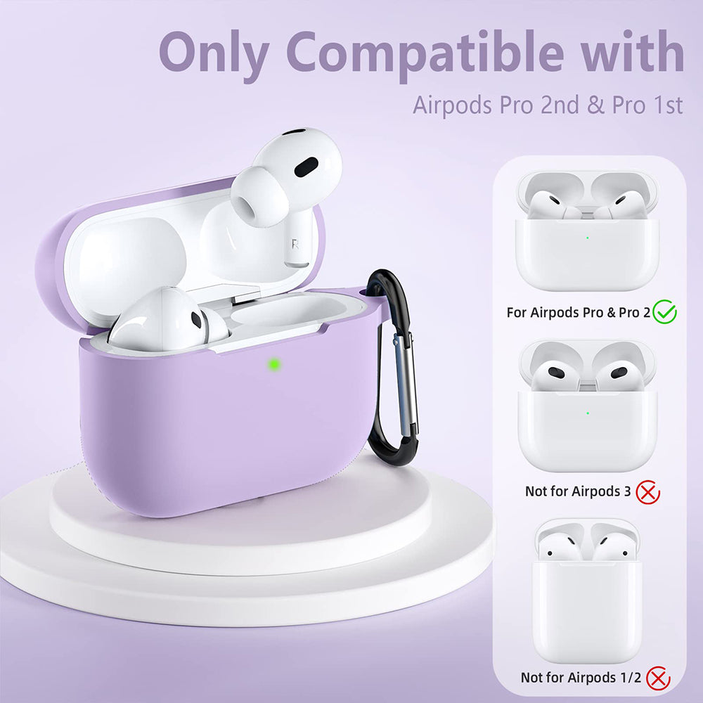 Techsuit Silicone Case for Apple AirPods Pro Series, Purple