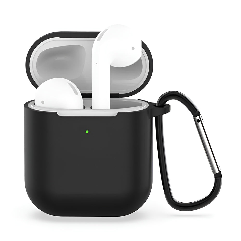 Ovitek Techsuit Silicone za Apple AirPods Gen 1 / Gen 2, Črn