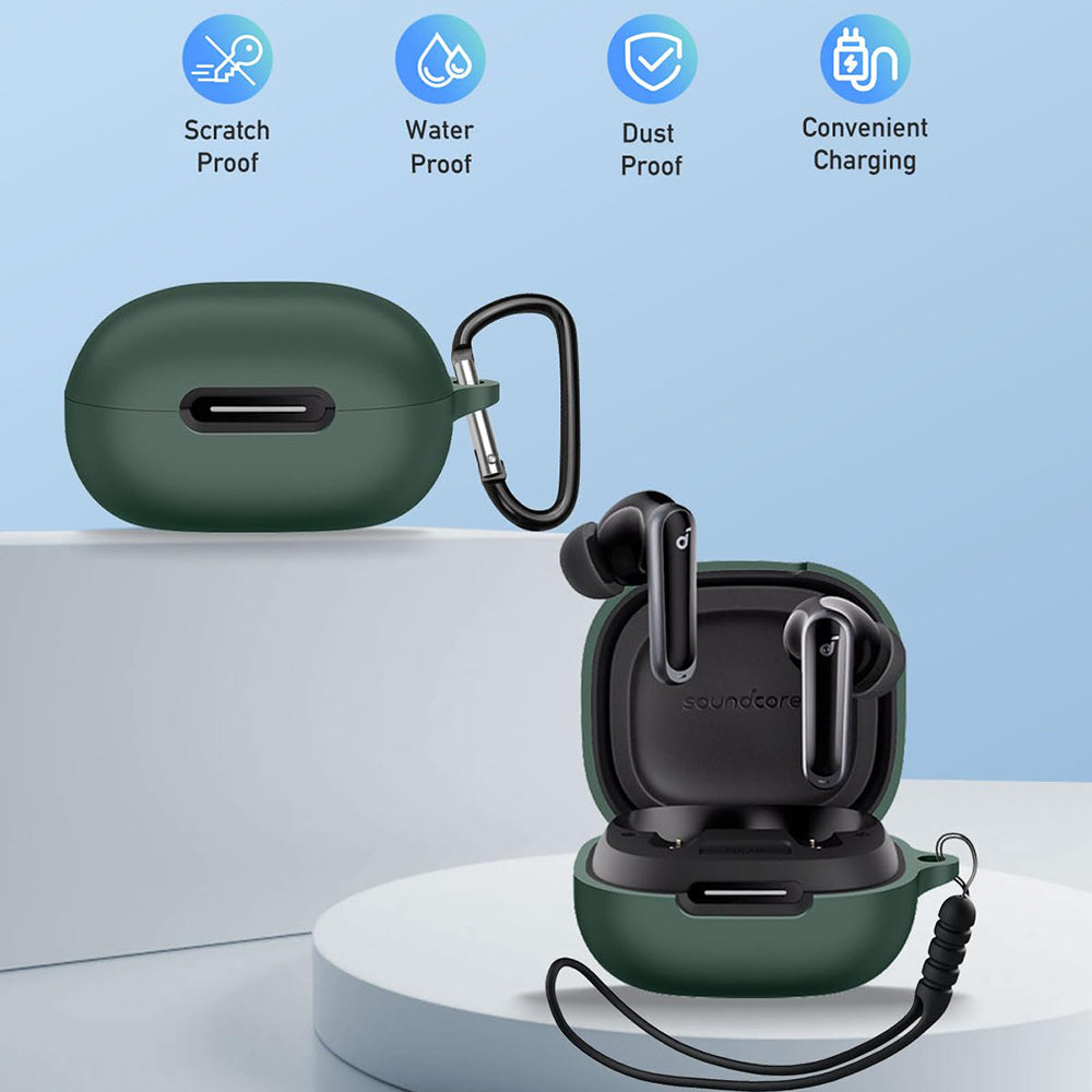 Ovitek Techsuit Silicone za Apple AirPods Gen 1 / Gen 2, Črn