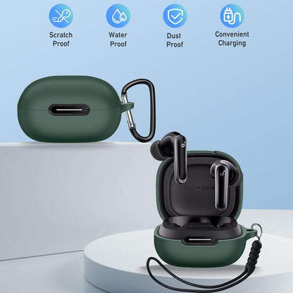 Ovitek Techsuit Silicone za Apple AirPods Gen 1 / Gen 2, Črn