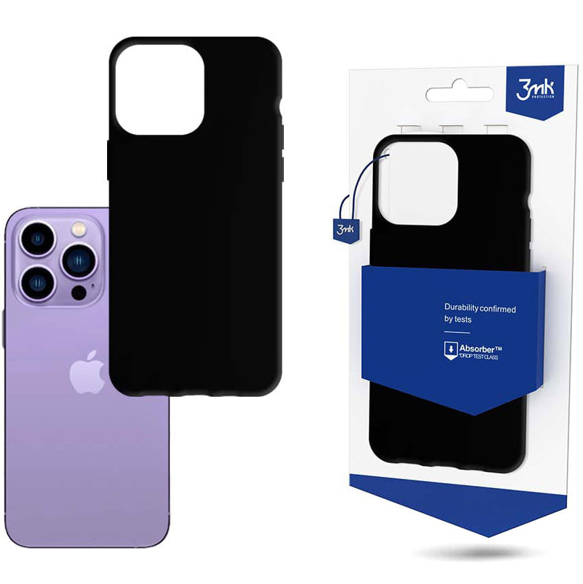 Ohišje za Apple iPhone 14 Pro, 3MK, mat, črno
