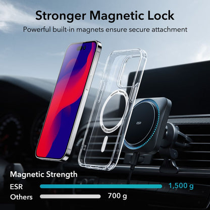 Ovitek MagSafe za Apple iPhone 14 Pro Max, ESR, Ch Halolock, Prozoren