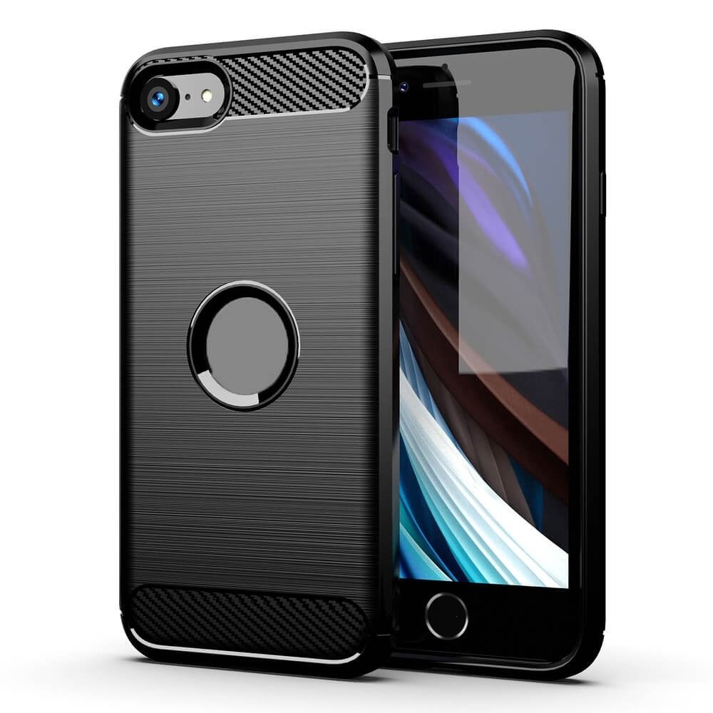 Ovitek za Apple iPhone SE (2022) / SE (2020) / 8, Forcell, Karbon, Črn