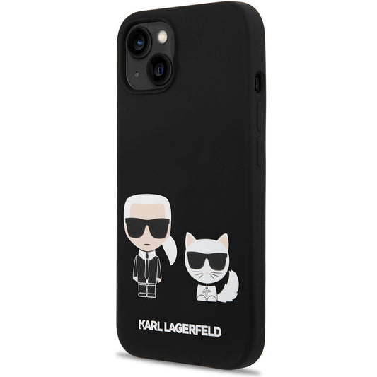 Ovitek MagSafe za Apple iPhone 14 Plus, Karl Lagerfeld, silikon Karl & Choupette, črn