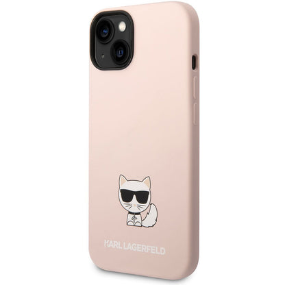Case for Apple iPhone 14 Plus, Karl Lagerfeld, Silicone Body Choupette, Pink