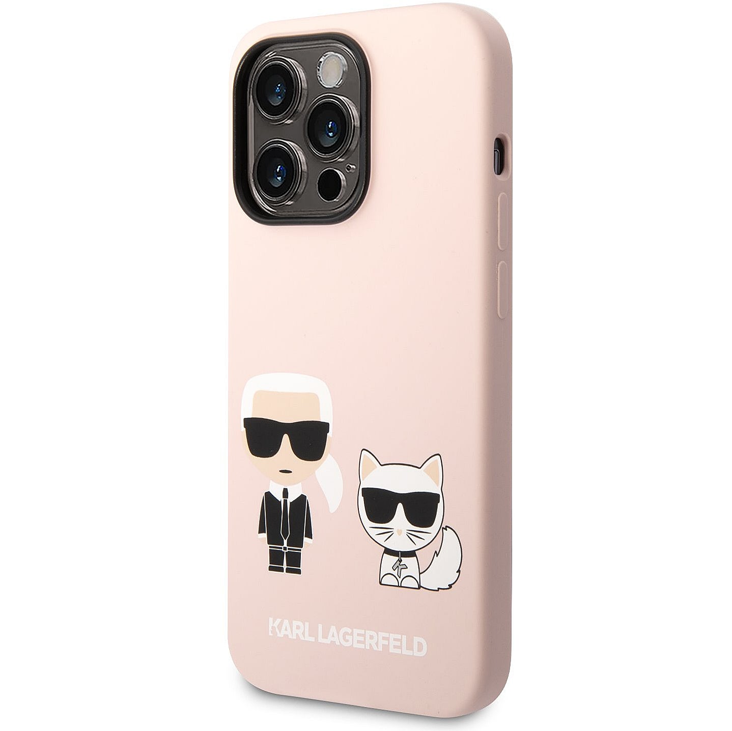 Ovitek MagSafe za Apple iPhone 14 Pro, Karl Lagerfeld, silikonsko telo Karl & Choupette, roza