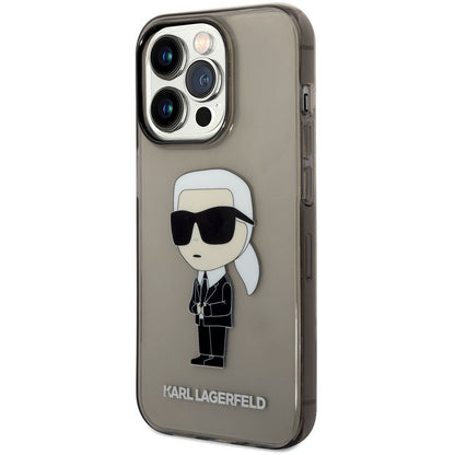 Ovitek za Apple iPhone 14 Pro Max, Karl Lagerfeld, IML Ikonik NFT, črn