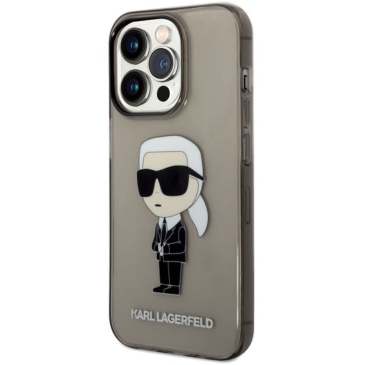 Ovitek za Apple iPhone 14 Pro Max, Karl Lagerfeld, IML Ikonik NFT, črn