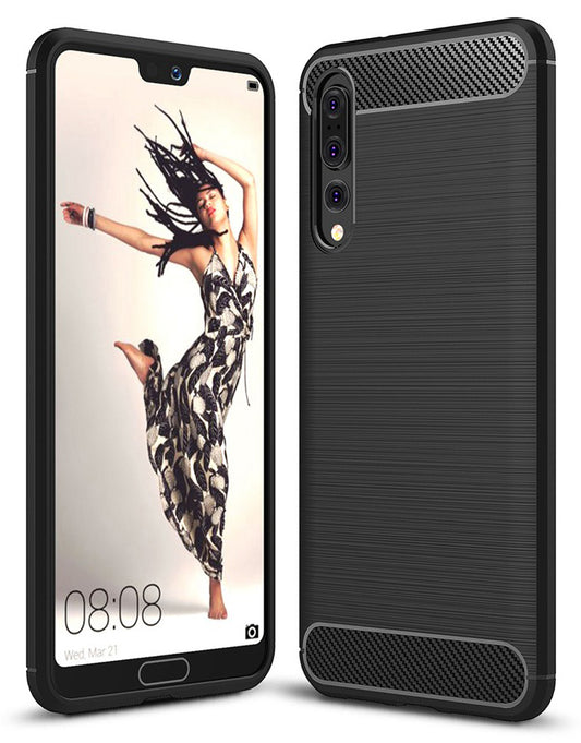Ovitek za Huawei P20 Pro, OEM, ogljik, črn