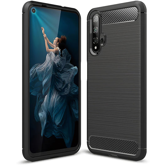 Ovitek za Huawei nova 5T / Honor 20, OEM, Karbon, Črn