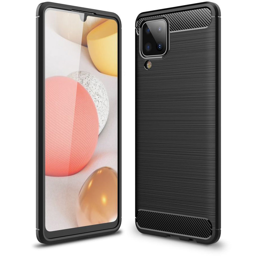 Ovitek za Samsung Galaxy A12 Nacho A127 / M12 M127 / A12 A125, OEM, Karbon, Črn