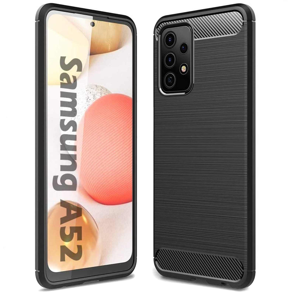 Ovitek za Samsung Galaxy A52s 5G A528 / A52 5G A526 / A52 A525, OEM, ogljik, črn