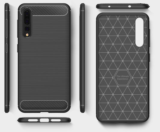 Ovitek za Huawei P20 Pro, OEM, ogljik, črn