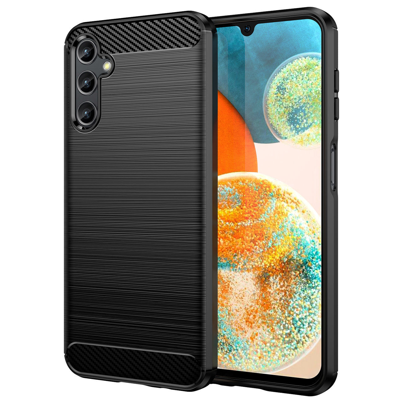 Ovitek za Samsung Galaxy A14 A145 / A14 5G A146, OEM, ogljik, črn