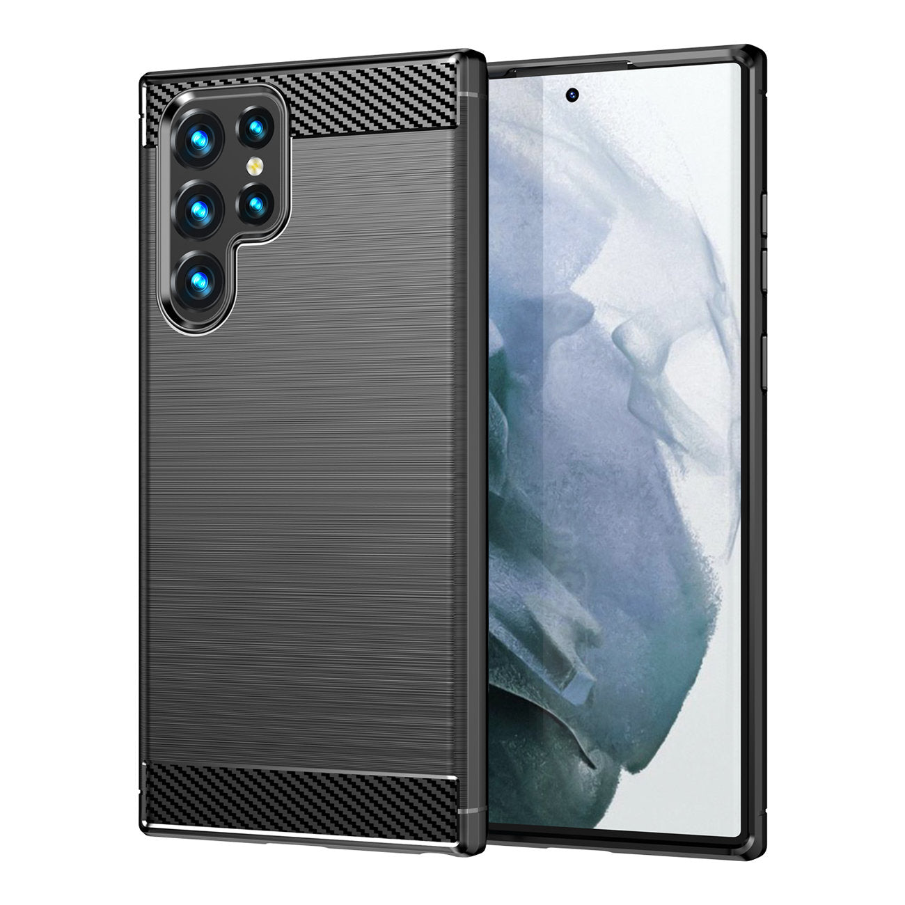 Ovitek za Samsung Galaxy S23 Ultra S918, OEM, Karbon, Črn