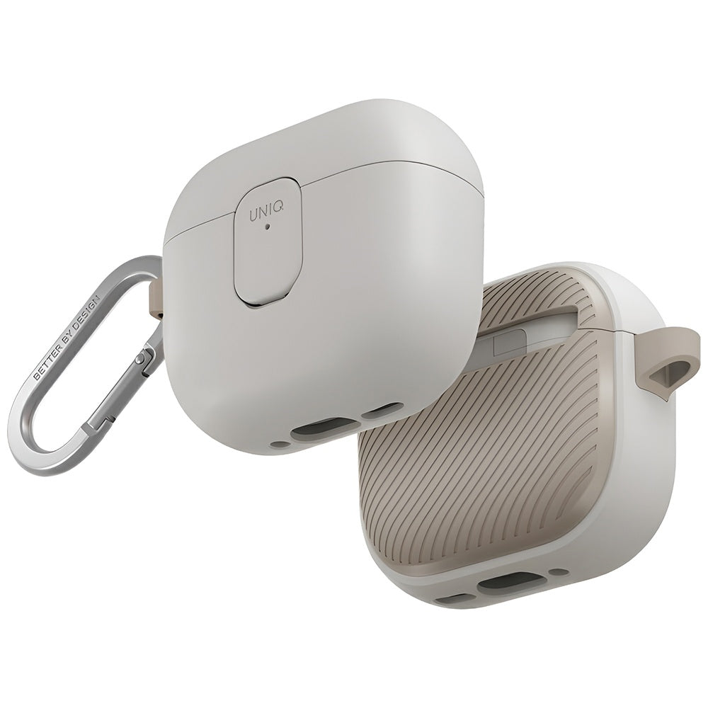 Ovitek UNIQ Clyde za Apple AirPods 4, Sivo Bež
