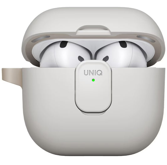 Ovitek UNIQ Clyde za Apple AirPods 4, Sivo Bež